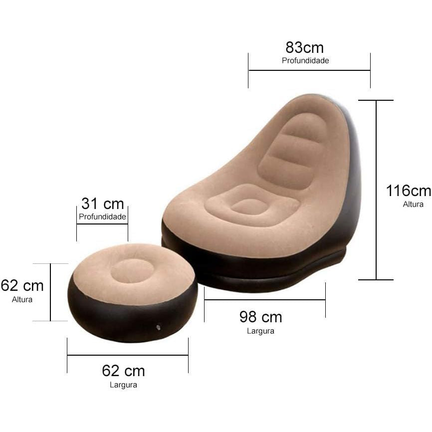 Poltrona Inflável Anatômica – Conforto e Praticidade para Revenda e Importação